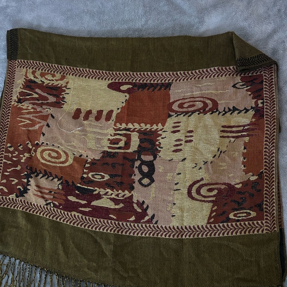 Pashmina Multicolor Abstract Scarf